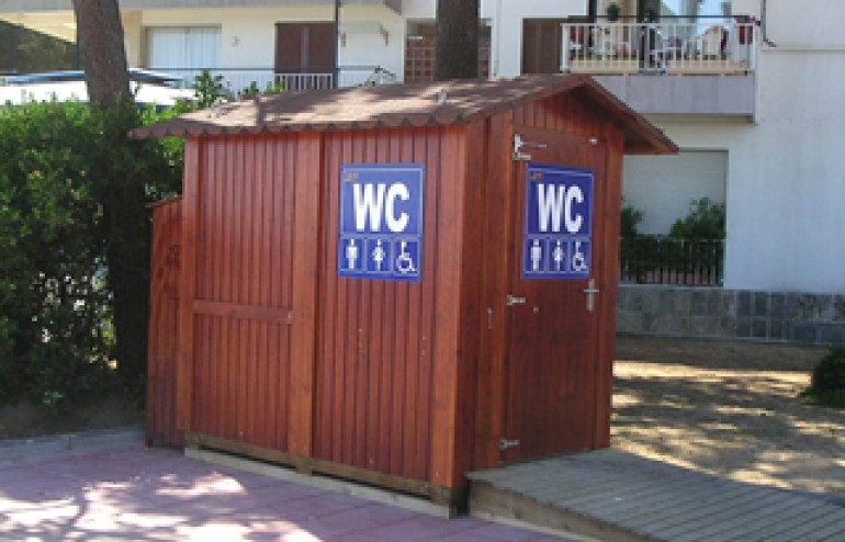 Beach toilets