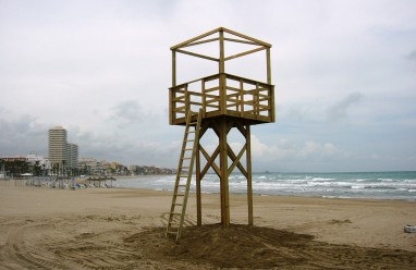 Ocean beach lifeguard tower